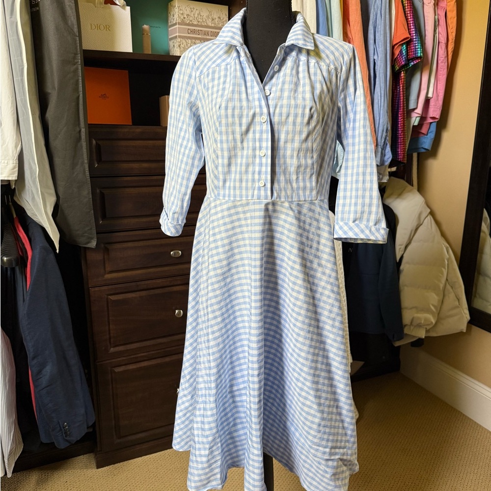 Blue Gingham Women's Dress